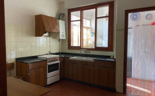 P 330 Primer piso en la calle Barrera con techos altos y suelos hidraulicos mas una tercera parte de un solar urbano