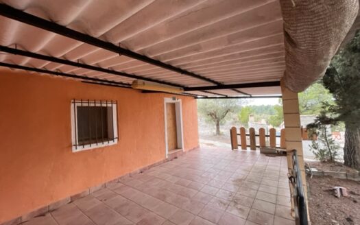 Casita vivienda de 22m2 y 20m2 de porche y 10m2 de balsa. La parcela tiene17.000 M2 de olivar.