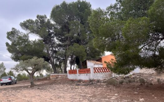 Casita vivienda de 22m2 y 20m2 de porche y 10m2 de balsa. La parcela tiene 17.000 M2 de olivar.