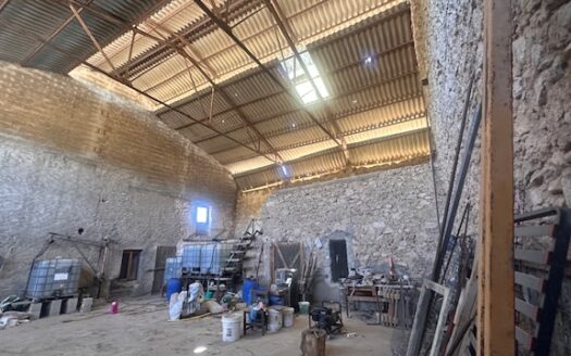 Finca 077 en Campo de Mirra con casa, nave y bodega con varias pinadas….